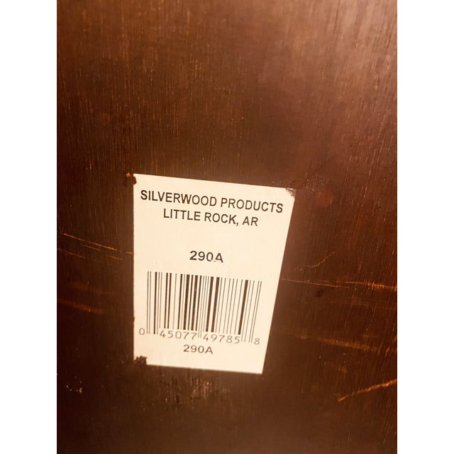 1970s 20”x18” Bamboo-Styled Cherrywood Framed Mirror For Sale - Image 5 of 5