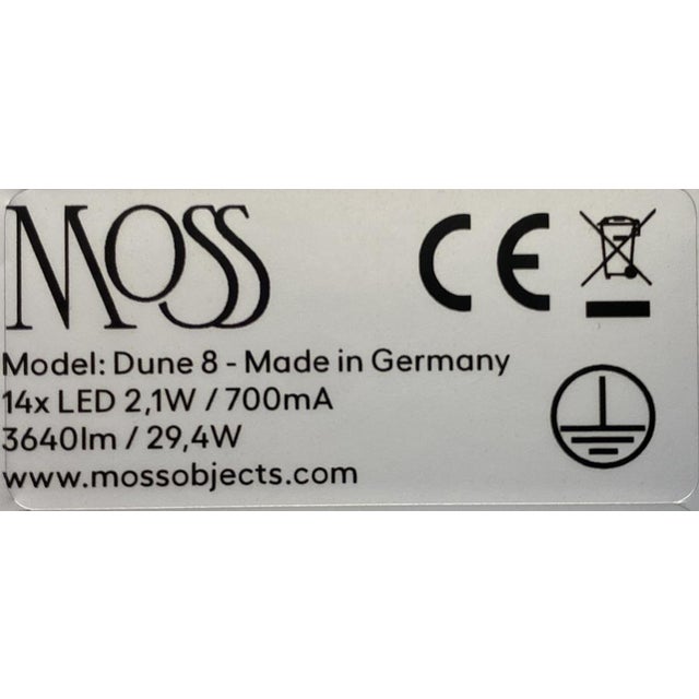 Dune 8 Vertical Line Light with Silver Anodized Shades by Daniel Becker For Sale - Image 9 of 10