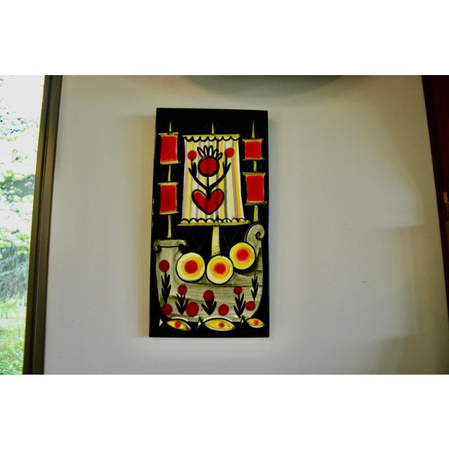Ceramic Ceramic Plaque by Dodik Jégou, Saint-Malo, France, 1960s For Sale - Image 7 of 7