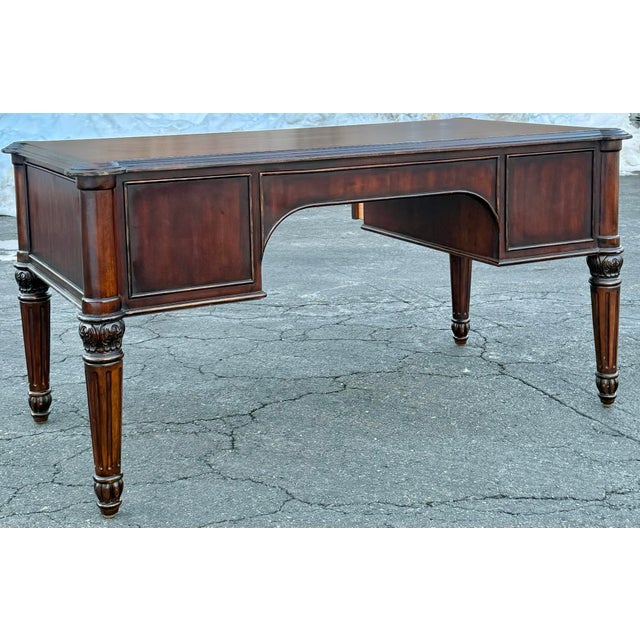 Ethan Allen Sheraton Style Executive Desk For Sale - Image 9 of 12