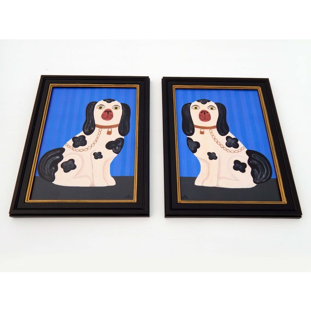 Matt Rix, Staffordshire Spaniel Prints, 2000s, Ink & Paper, Set of 2, Framed For Sale - Image 3 of 15