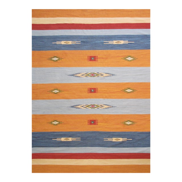 Pasargad Home Kilim Multi Cotton Area Rug- 9' 0" X 12' 0" For Sale