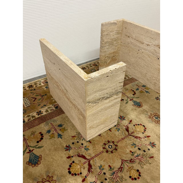 Post Modern Travertine Coffee Table For Sale - Image 4 of 12