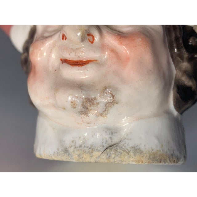 Antique Staffordshire Head Penny Bank: 19th Century Porcelain Coin Bank For Sale - Image 6 of 10
