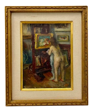 Robert Philipp "Corner of My Studio" Original Painting C.1968
