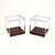 Vintage Glass and Chrome Side Tables attributed to Merrow Associates, 1970, Set of 2 For Sale - Image 11 of 11