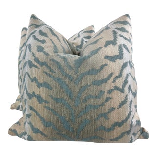 Kravet Design "Tiger Chenille" 22" Pillows-A Pair For Sale