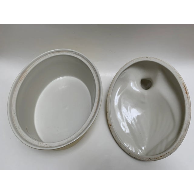 Mid-Century Modern Vintage Ceramic Swan Casserole & Serving Pot For Sale - Image 3 of 11