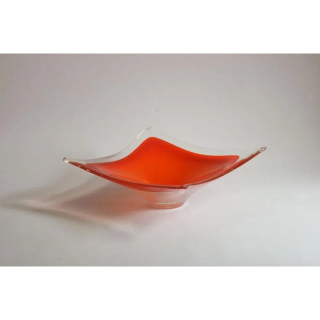 Orange Murano Glass Centrepiece Bowl, Italy, 1970s For Sale - Image 5 of 10