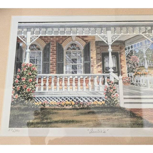 Framed Cottage Porch Limited Release Watercolor Print For Sale - Image 6 of 12