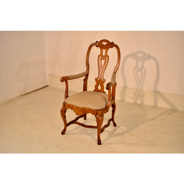 18th Century Period Queen Anne Walnut Armchair For Sale In Greensboro - Image 6 of 16