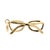 Unique 14K yellow gold eyeglasses charm pendant crafted in an open-frame design with smooth polished finish. Lightweight...