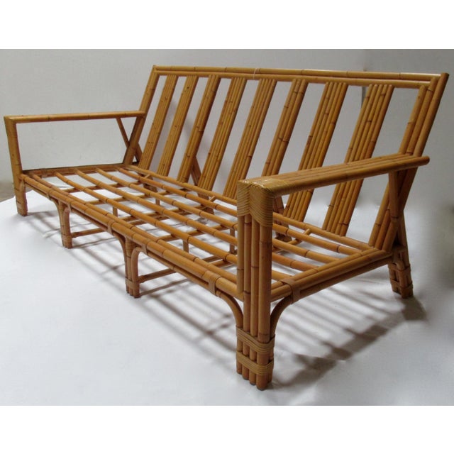 C.1990's; Original, "To the Trade," David Sutherland's, "Makassar," Collection, Bamboo-Style, leather strapped rattan...