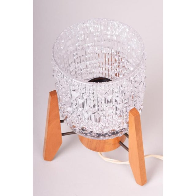 Mid-Century Table Lamp in Beech by Drevo Humpolec, Czech, 1960s For Sale - Image 4 of 7