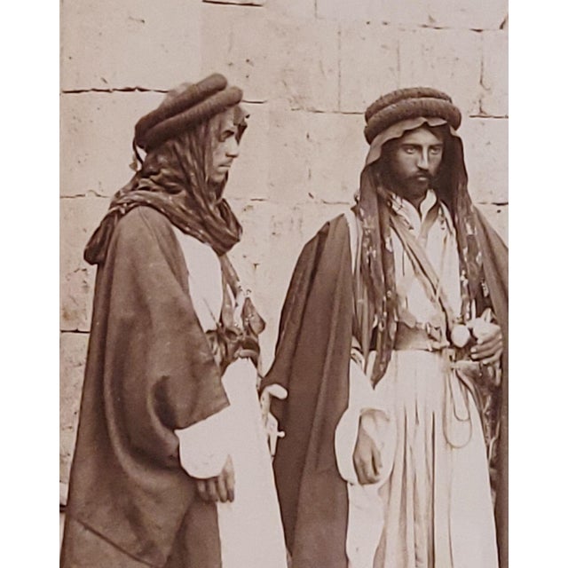 Islamic Antique Albumen Photo of Middle Eastern Men, Circa 1870 For Sale - Image 3 of 7
