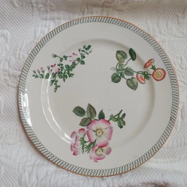 Ceramic Late 19th Century Wedgewood Creamware Botanicals Plates- Set of 3 For Sale - Image 7 of 8