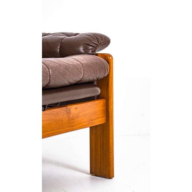 Vintage Teak & Leather Atlanta Armchair by Sven Ellekaer for Skippers Mobler A/S Design, 1980s For Sale - Image 18 of 18