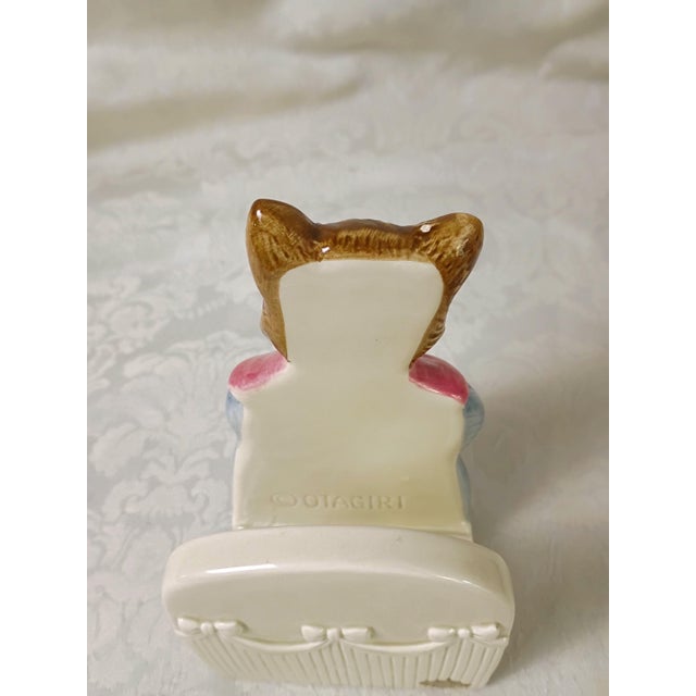 Cat Tea Set Japanese Otagiri Mrs Whiskers 4 Piece Kitchy Sugar Teapot Creamer Napkin Holder Wind in the Willows Style Quirky Kitchenware For Sale - Image 15 of 17