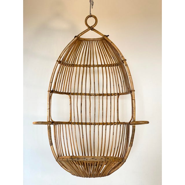 Mid-Century Modern Hanging Bamboo Armchair, 1970s For Sale - Image 3 of 15