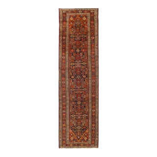 1900 - 1909 Navy Antique Bidjar Runner For Sale