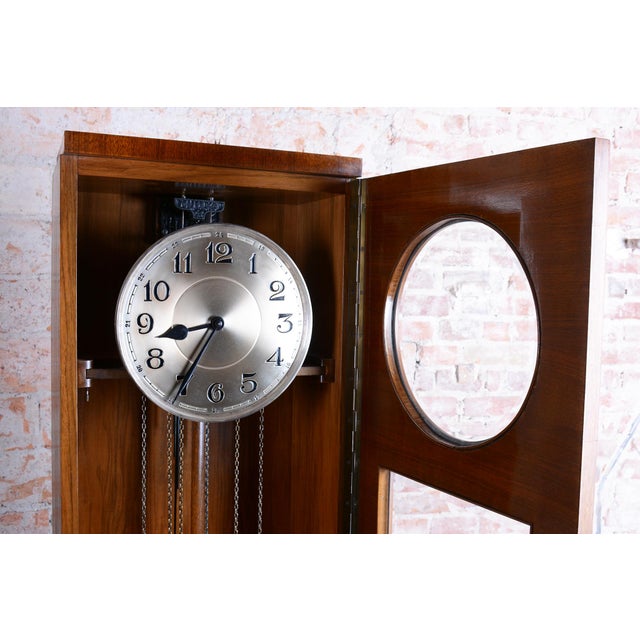 Art Deco Longcase Clock in Walnut and Spruce, 1920s For Sale - Image 3 of 18