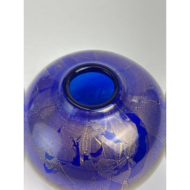 This Michael Harris Azurene art glass vase for Isle of Wight Studio Glass, designed in England in 1978, is a distinctive...
