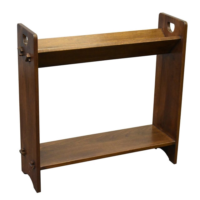 2020s Crafters and Weavers Mission / Arts and Crafts Book and Magazine Stand Walnut (W1) For Sale - Image 5 of 5