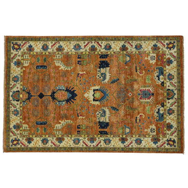 Contemporary Oushak Style Rug 6′1″ × 9′3″ Chairish