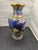 Large 20" Chinese Cloisonne Enamel Vase Cobalt Blue Birds Cherry Blossom Vintage For Sale - Image 9 of 12