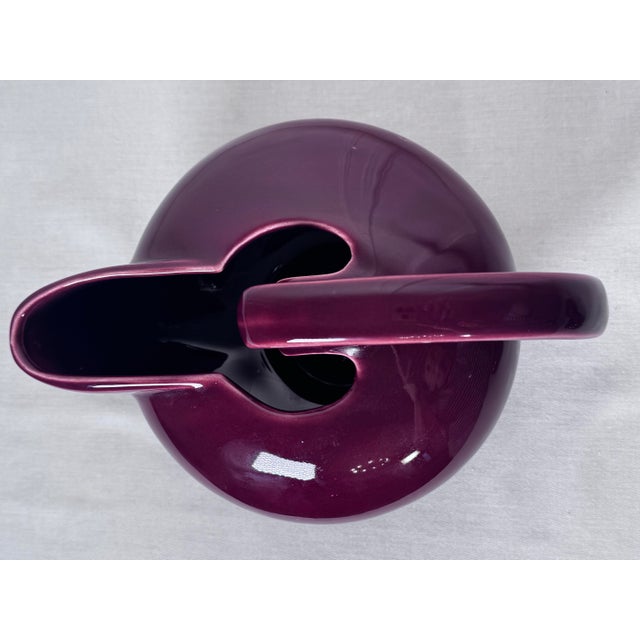 Mid 20th Century Vintage Art Deco Robinson Ransbottom American Art Pottery Burgundy Ceramic Tea Pot Set For Sale - Image 5 of 12