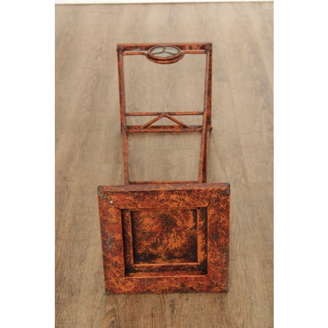 Contemporary Art Deco Style Iron Marble Top Pedestal Plant Stand For Sale - Image 12 of 12