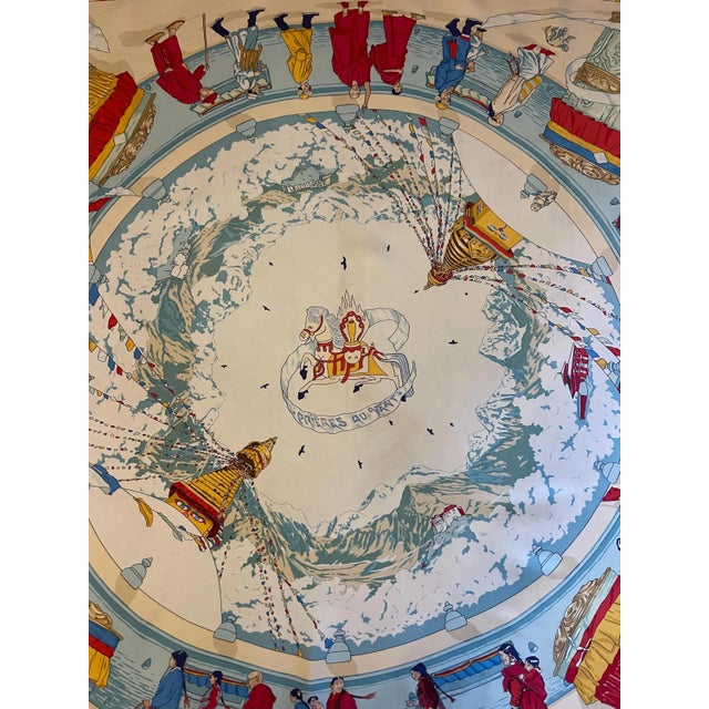 Hermès Hermes Prières Au Vent 1996 Rybaltchenko Dimitri Silk Scarf For Sale - Image 4 of 10