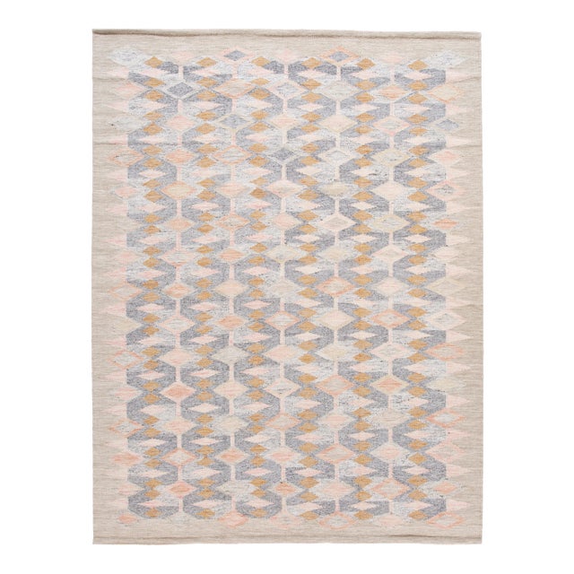 21st-Century Modern Swedish Style Gray Wool Rug For Sale