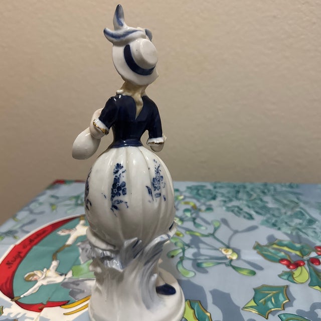 Rococo 1920s Royal Dux Bohemia Rococo Porcelain Lady Figurine For Sale - Image 3 of 8