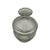 Vintage Clear Glass Lidded Vanity Jar With Ribbed Base For Sale - Image 12 of 12
