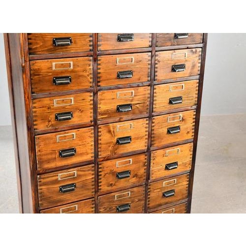 1940s Bank of Pine Workshop Drawers, 1940s For Sale - Image 5 of 10