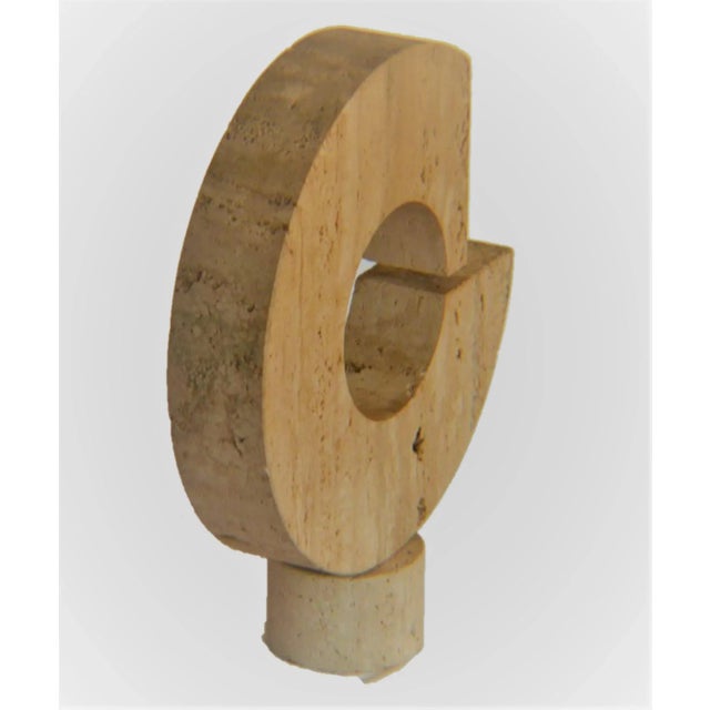 Postmodern Vintage Italian Travertine Kinetic Raymor Manelli-Style Sculpture For Sale - Image 3 of 7