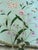 Chinoiserie Hand-Painted Wallpaper Mural, Mint Green Oriental Garden Bird & Floral, 4 Panels For Sale - Image 4 of 5
