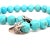 Contemporary David Yurman Turquoise Spiritual Beads Bracelet 8.5" 8 mm Silver Estate For Sale - Image 3 of 5