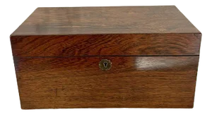 Victorian Rosewood Tea Caddy, 1860a