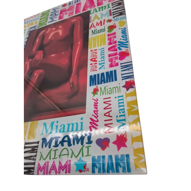 Contemporary Cool Miami Modern Glass Minimalist 3x5 Photo Frame For Sale - Image 3 of 11