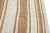 Beige Vintage Turkish Kilim Flatweave Beige Stripes Wool Runner For Sale - Image 8 of 9
