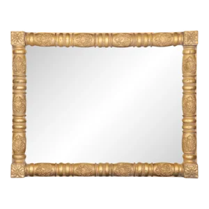 Gold Leafed Gilded Carved Wall Mirror by Interiors Inc
