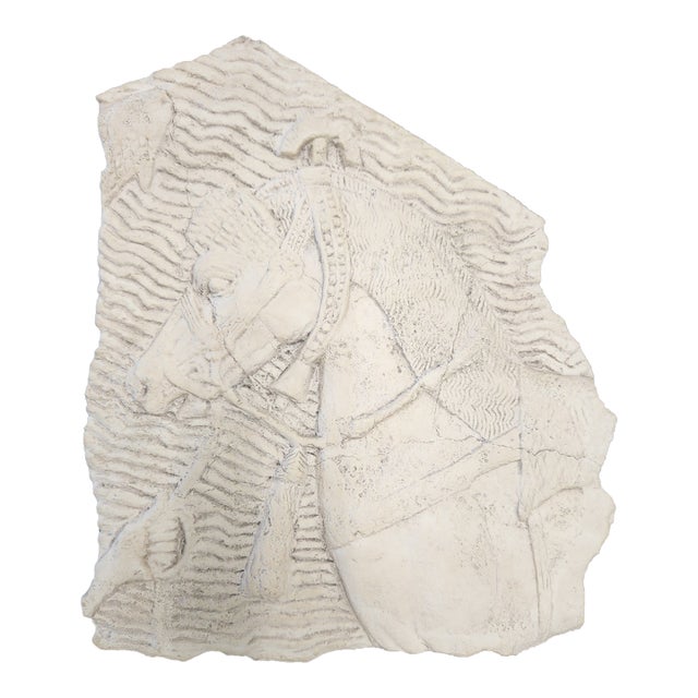 1990s "The Met" Cast Stone Copy of Cavalryman Fording a Stream For Sale