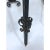 Black Pair of Black Forged Iron Gothic Sconces For Sale - Image 8 of 9