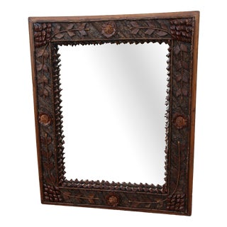19th Century Black Forest Tramp Mirror For Sale