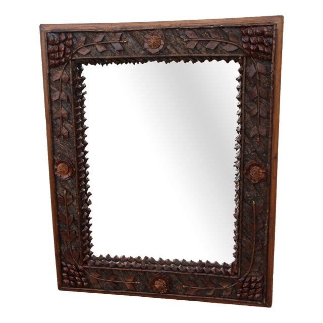 19th Century Black Forest Tramp Mirror For Sale