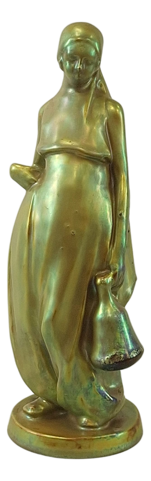 Art Nouveau Eosin Glazed Figure, 1920s