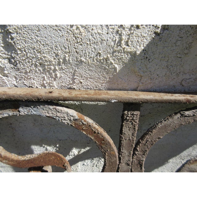 Metal Antique Victorian Iron Gate Window Garden Fence Architectural Salvage Door For Sale - Image 7 of 7