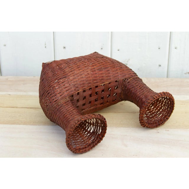 19th Century Vintage Asian Boat Shaped Basket For Sale - Image 5 of 8